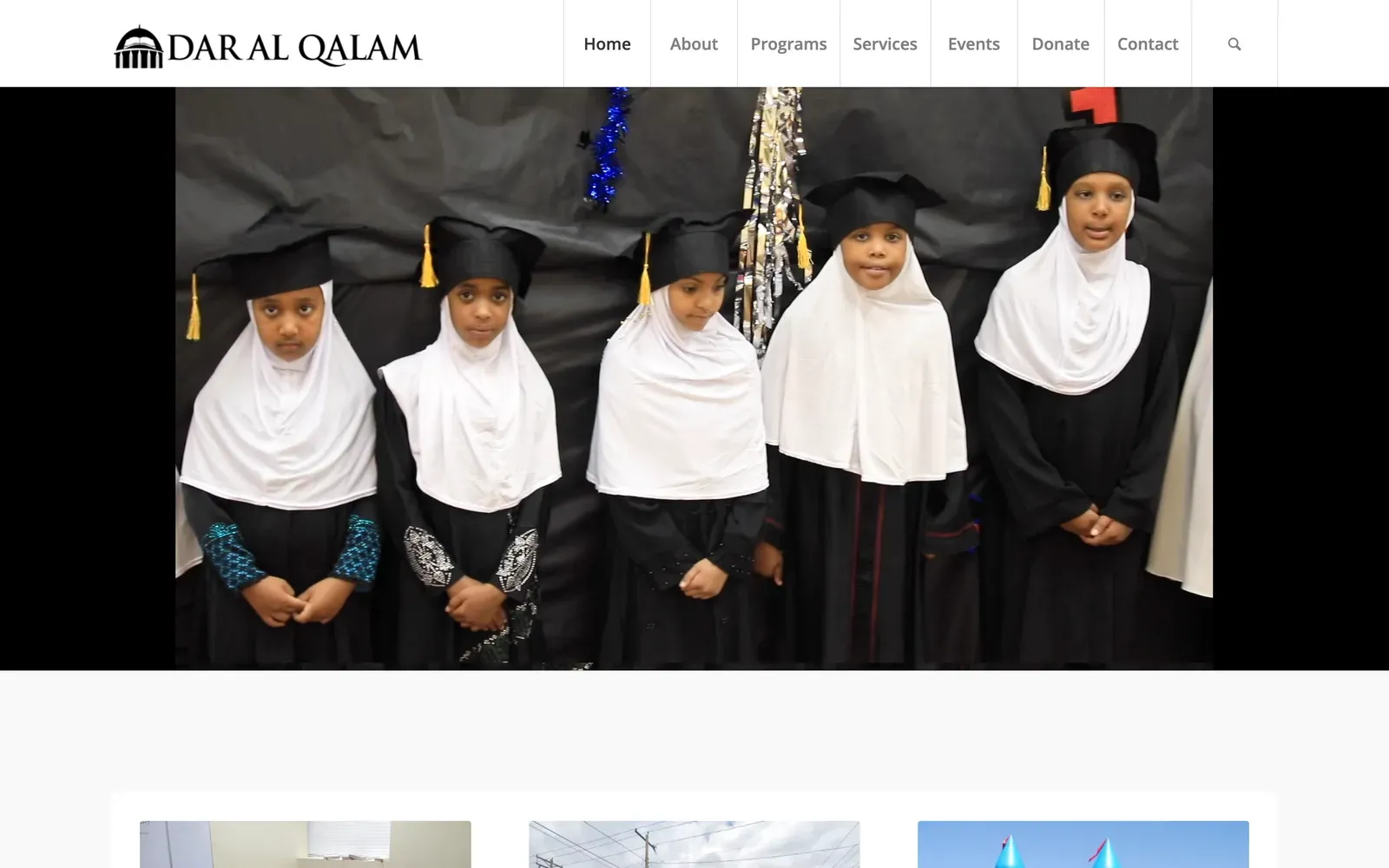 Dar Al Qalam Center homepage design